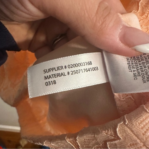 Lauren Ralph Lauren LRL Peach Paisley Lace Ruffle Lined Shift Dress 14 NWT Pink - Picture 6 of 8